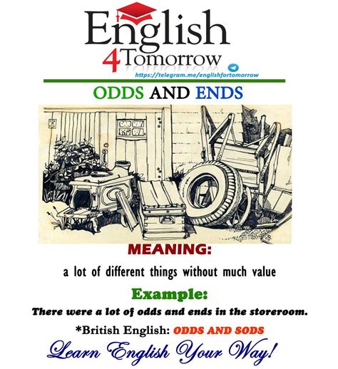 odds and ends idiom sentence|Odds and ends Definition & Meaning .